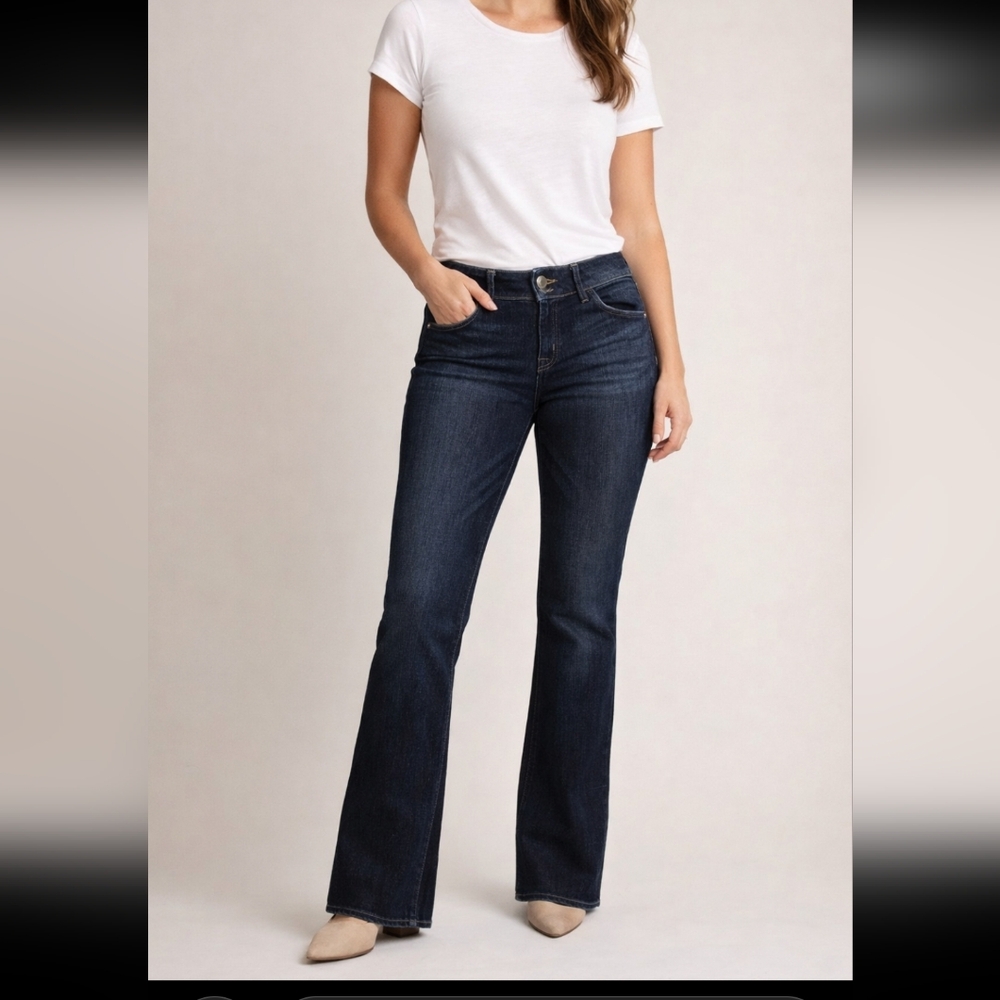 Hudson Beth Midrise Baby Boot Jeans Women's 31 Dark Wash Indigo Stretch Denim - Picture 13 of 13